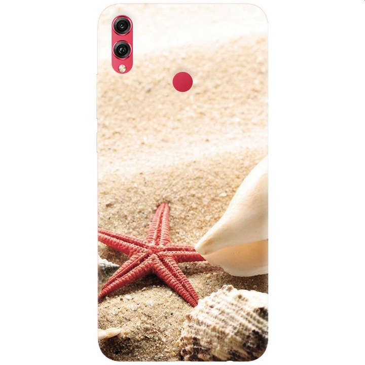 Силиконов калъф, съвместим с Honor 8X, Beach Shells и Starfish