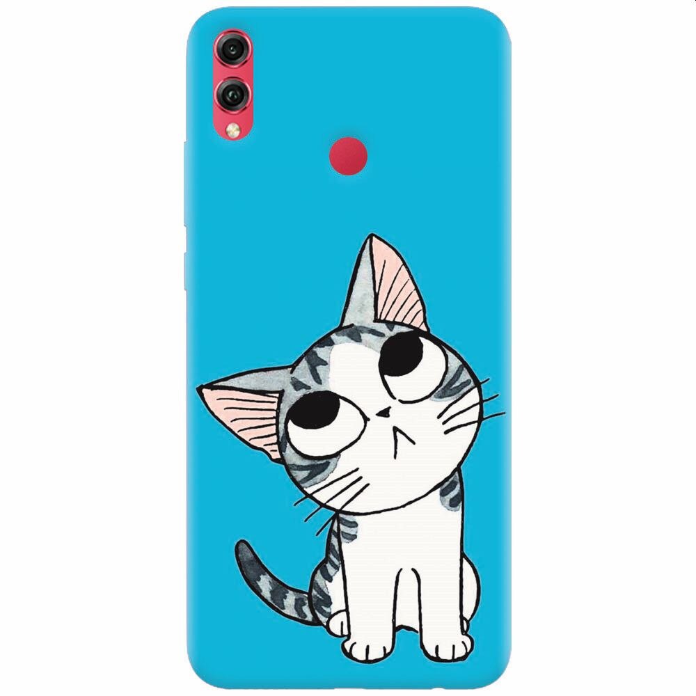 Husa silicon pentru Honor 8X, Cat Lovely Cartoon