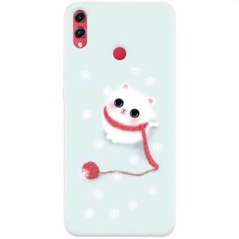 Husa silicon pentru Honor 8X, Cute Cat Husa silicon pentru Honor 8X, Cute Cat