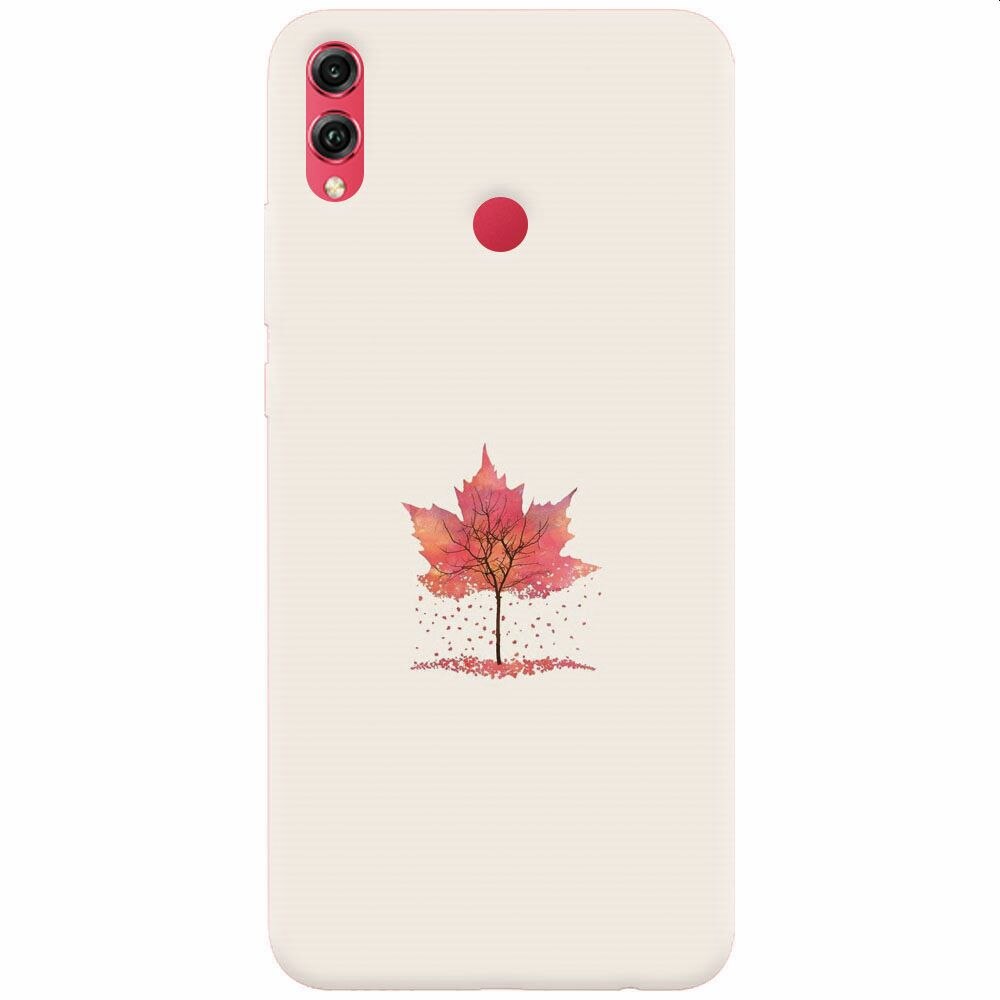 Husa silicon pentru Honor 10 Lite, Autumn Tree Leaf Shape Illustration