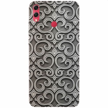 Husa silicon pentru Honor 8X, Baroque Silver Pattern Husa silicon pentru Honor 8X, Baroque Silver Pattern