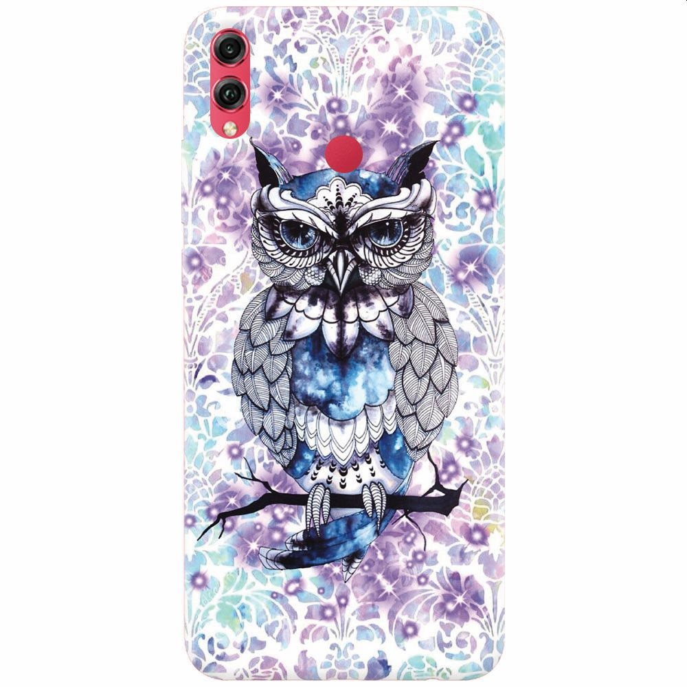 Husa silicon pentru Honor 8X, Abstract Owl