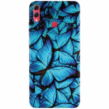 Husa silicon pentru Honor 8X, Blue Butterfly 101 Husa silicon pentru Honor 8X, Blue Butterfly 101