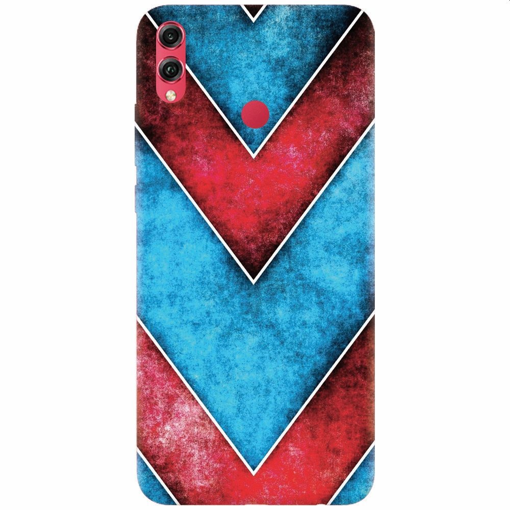 Husa silicon pentru Honor 10 Lite, Blue And Red Abstract