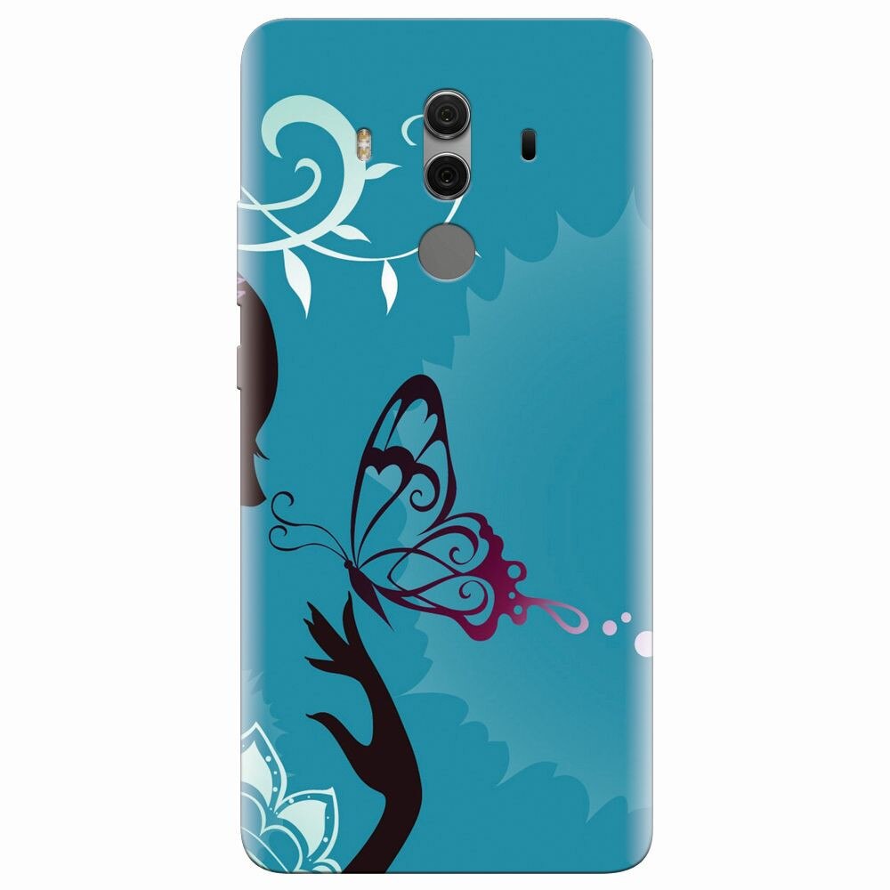 Husa silicon pentru Huawei Mate 10 Pro, Blue Butterfly