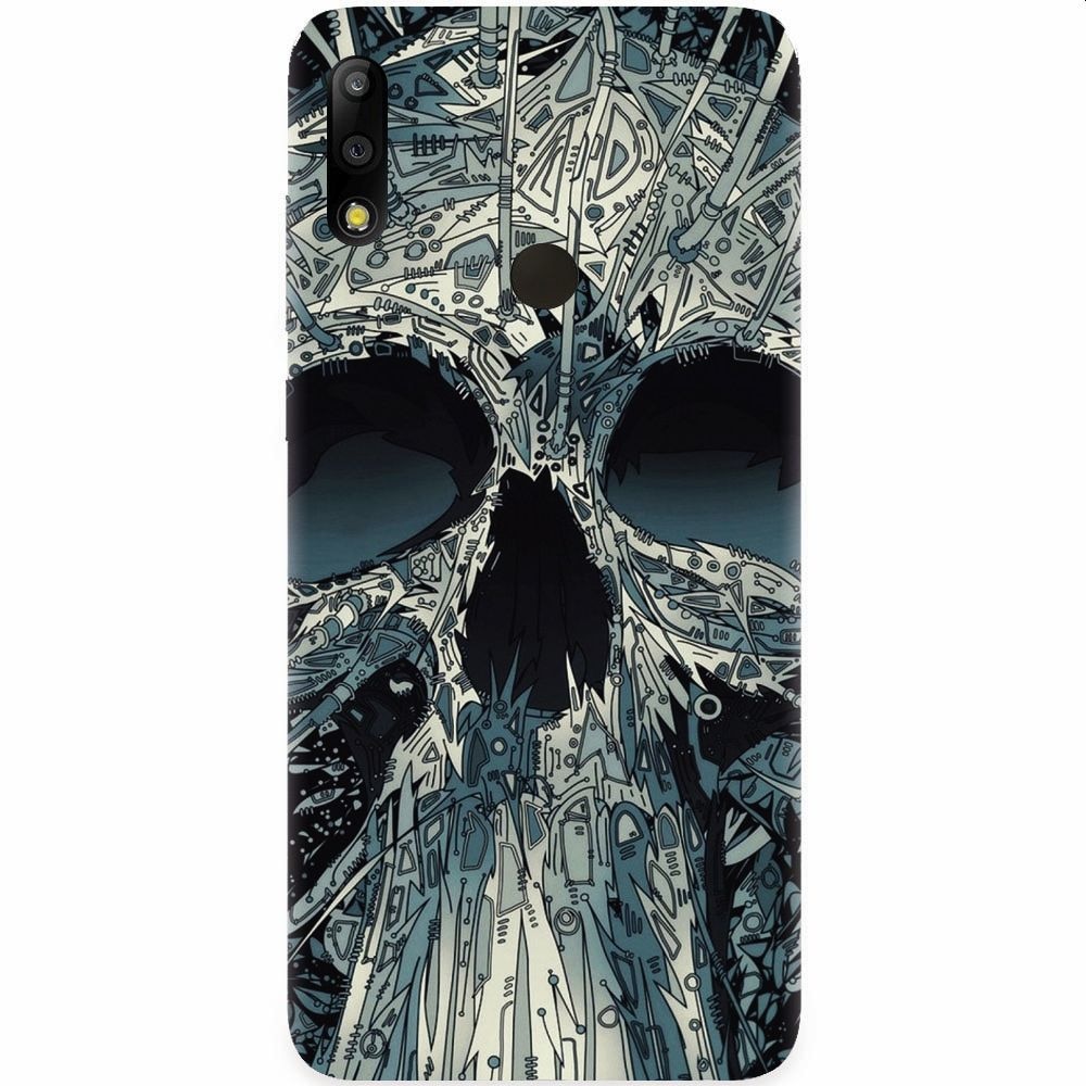 Husa silicon pentru Asus Zenfone Max Pro M2, Abstract Skull Artwork Illustration
