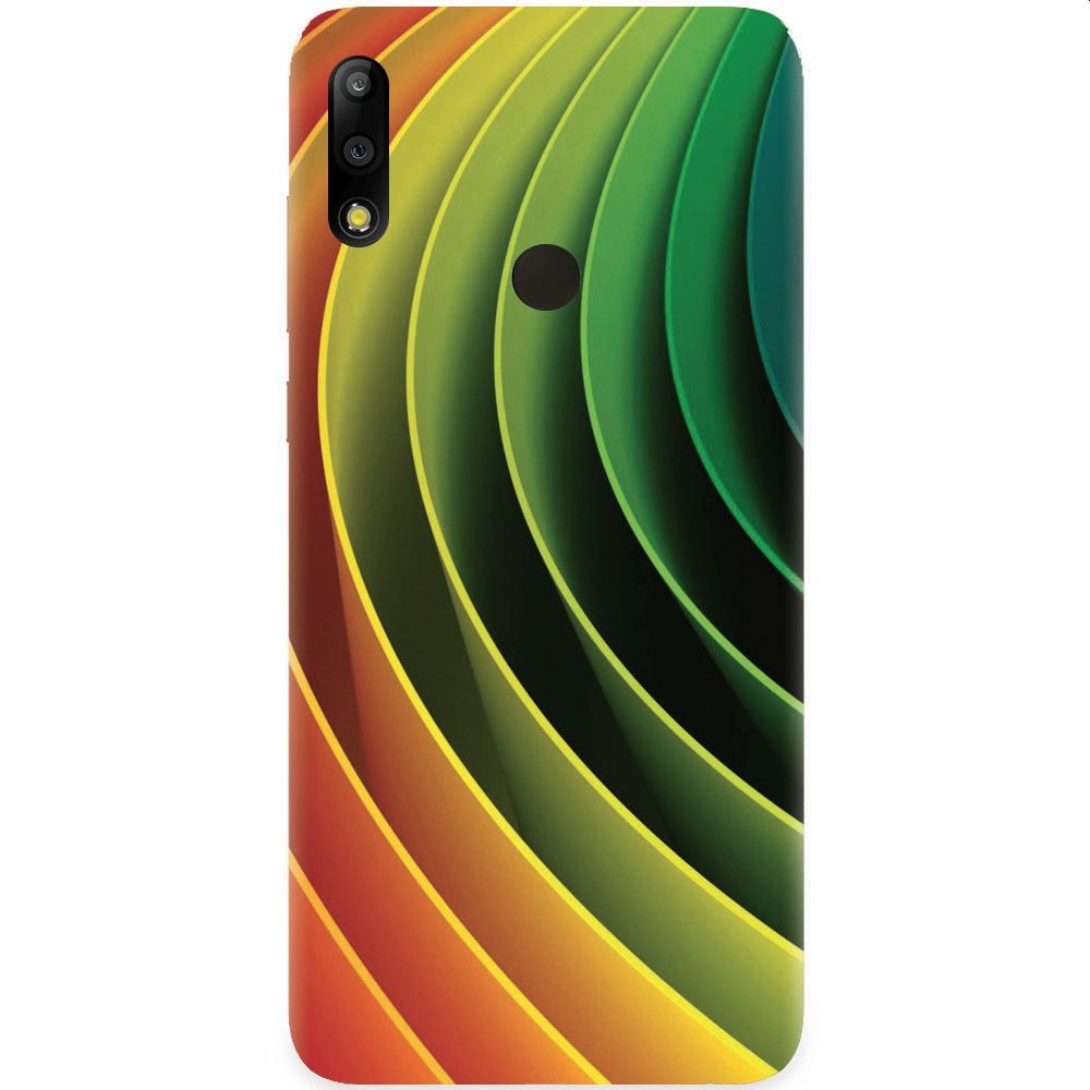 Husa silicon pentru Asus Zenfone Max Pro M2, 3D Multicolor Abstract Lines