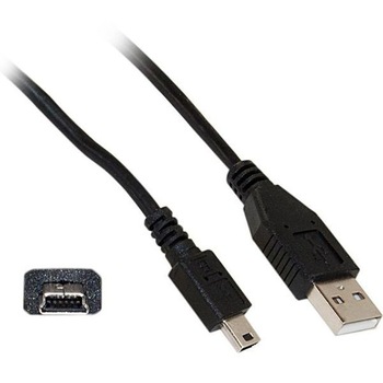 Cablu incarcare si transfer date USB A 2.0/mini USB, lungime 1 m, negru Cablu incarcare si transfer date USB A 2.0/mini USB, lungime 1 m, negru