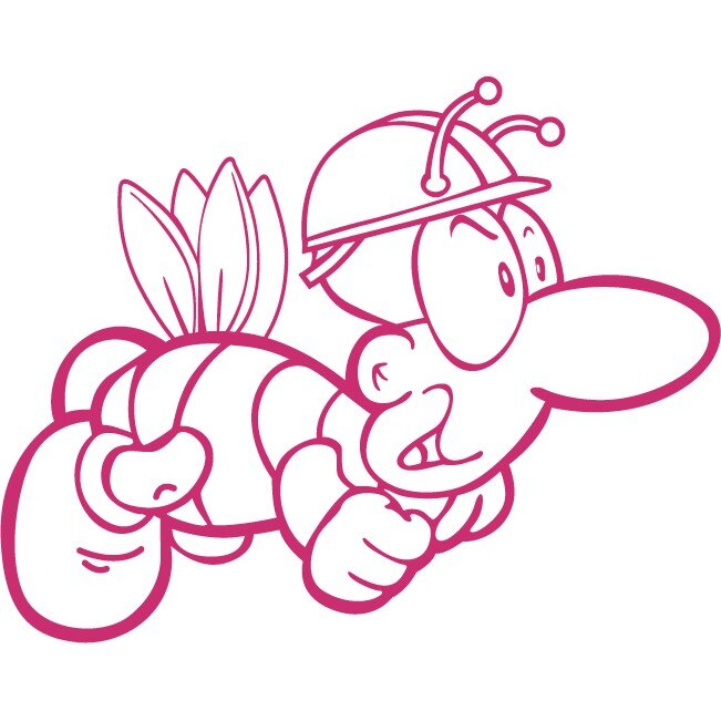 Albinuta cea harnica - Sticker Decorativ - Magenta - 140 x 110 cm