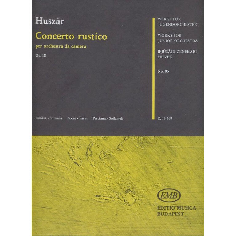 Huszár Lajos: Concerto rustico score and parts Op. 18