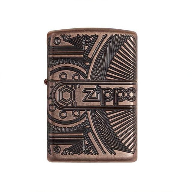 Bricheta Zippo Armor Gears Antigue Copper