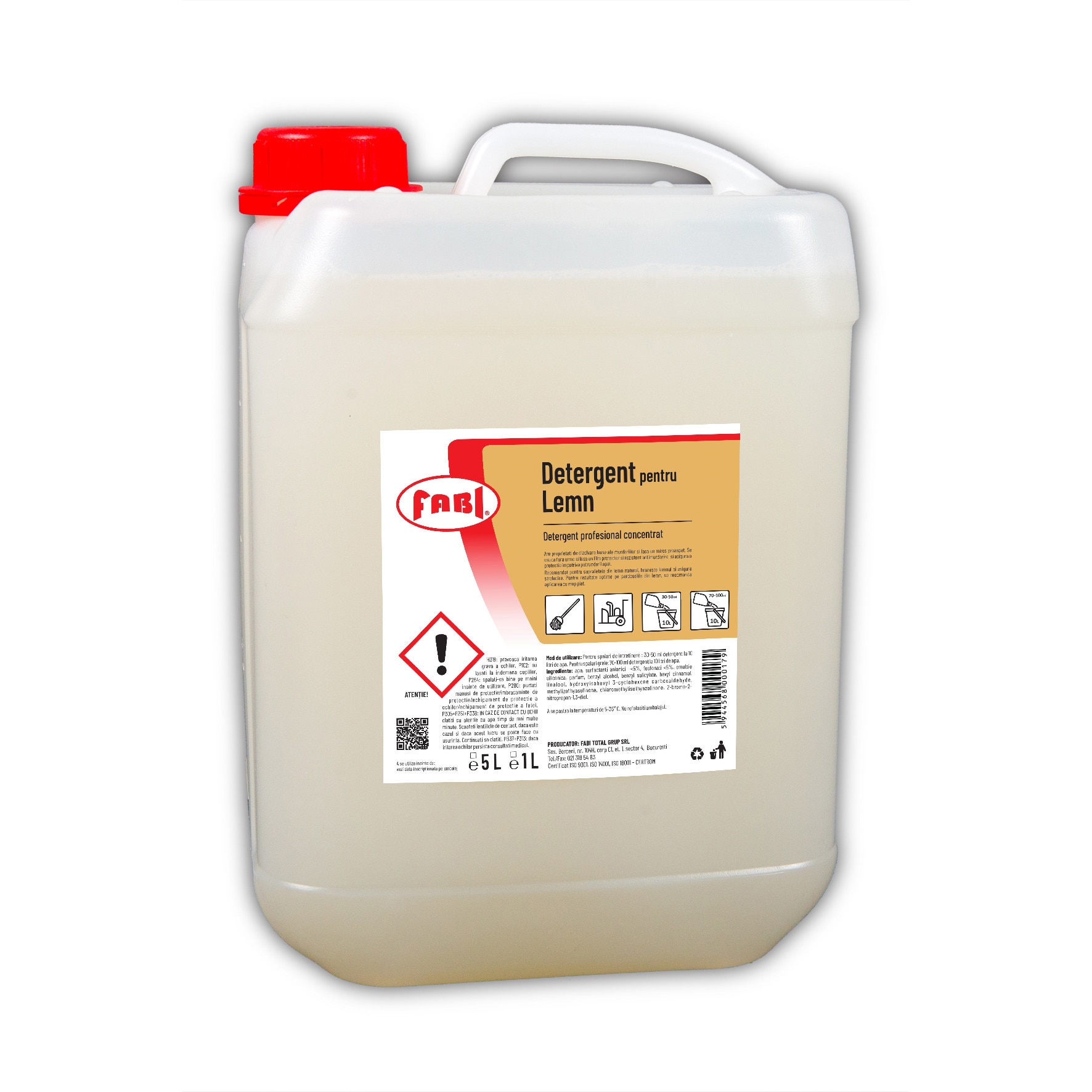 Detergent profesional pentru lemn - Fabi 5l