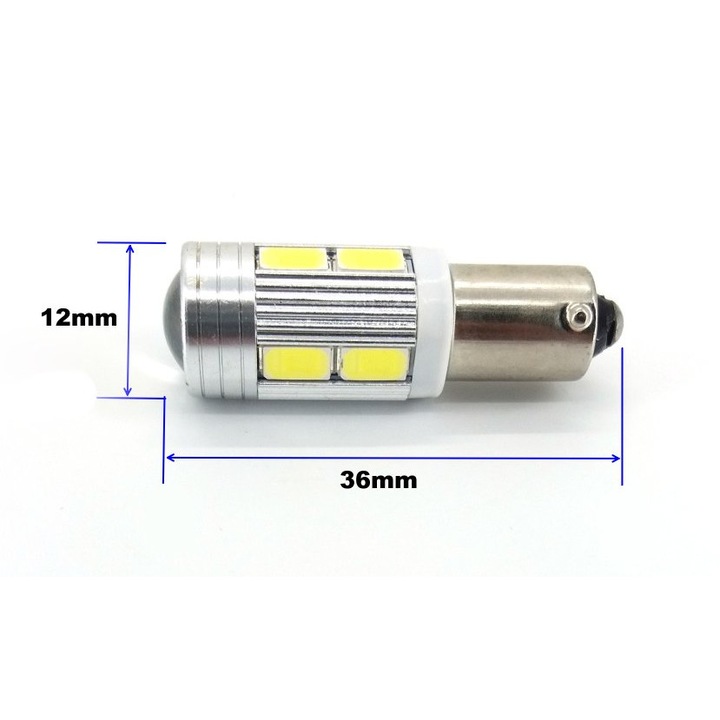 Set 2 becuri LED motoLEDy, BA9S, t4W, H5W, CANbus, 12V, 400 lm, Alb