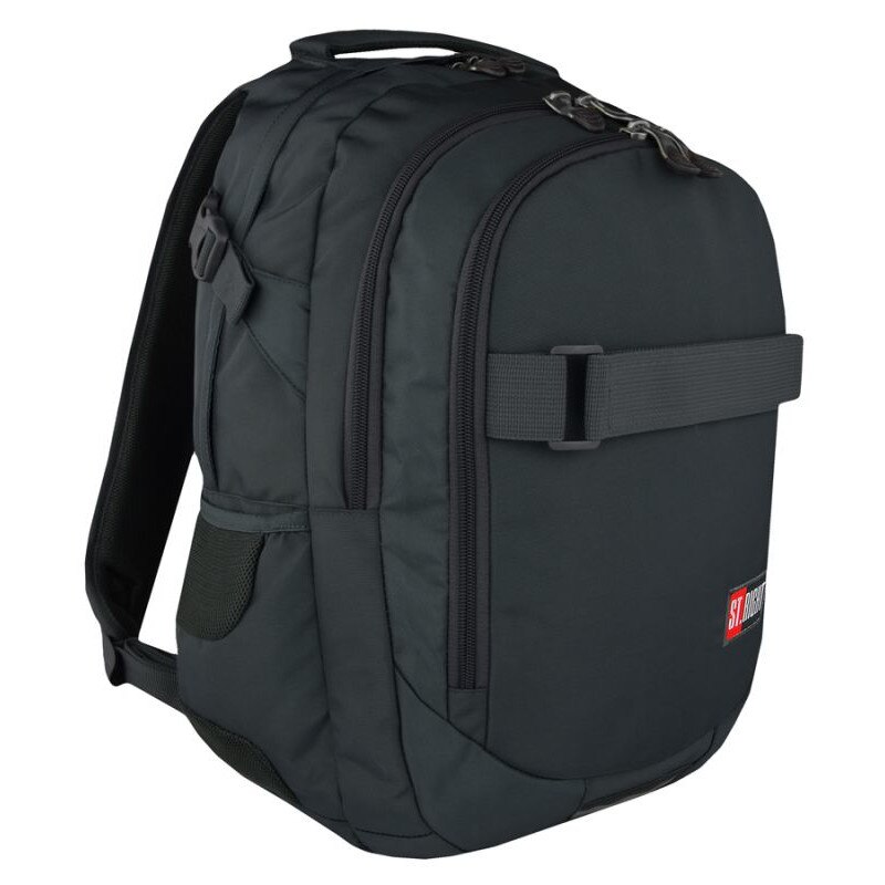 Rucsac Scolar 3 Compartimente St.Right - Street Gray BP34