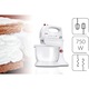 Миксер с купа MPM MMR-16Z, Ротационен, 750W, 3.4 л, 5 скорости, Функция TURBO, Бял