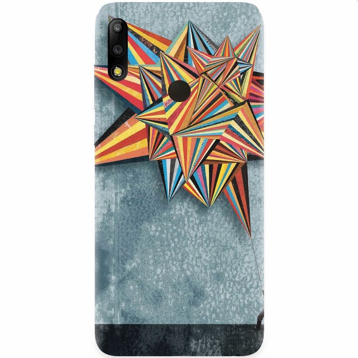 Силиконов калъф, съвместим с Asus Zenfone Max Pro M2, Abstract Colorful Balloon Triangles