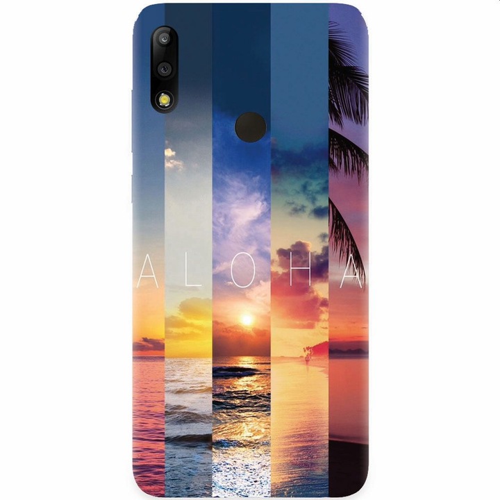 Силиконов кейс съвместим с Asus Zenfone Max Pro M2, Aloha Summer Stripes