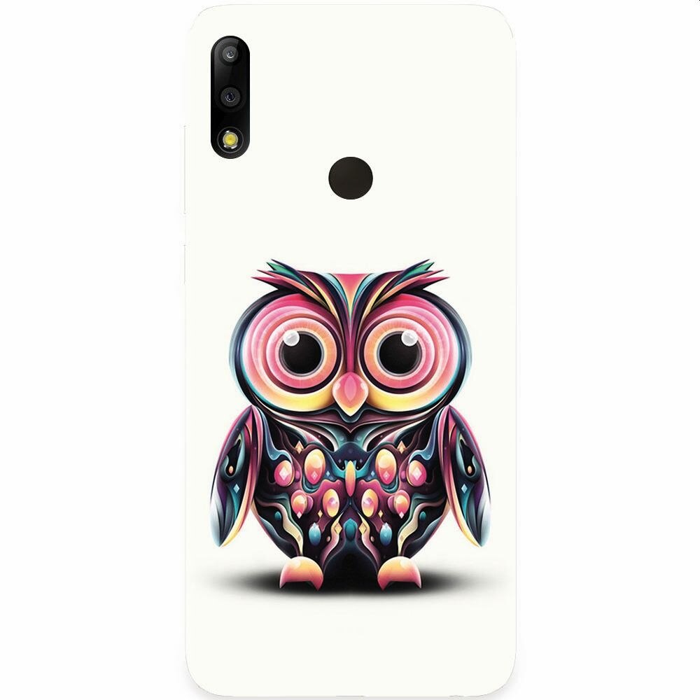 Husa silicon pentru Asus Zenfone Max Pro M2, Colorful Owl Illustration