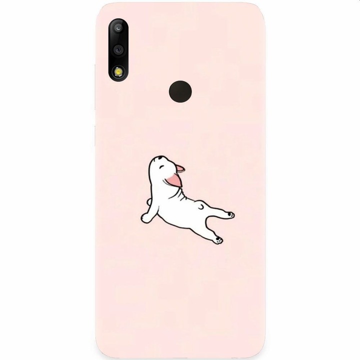 Силиконов калъф, съвместим с Asus Zenfone Max Pro M2, Cute Dog Stretching