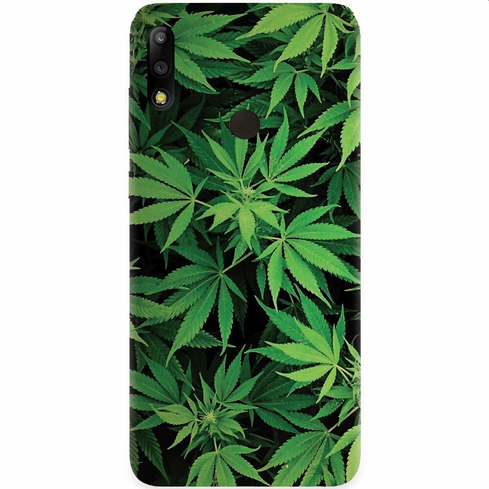 Husa silicon pentru Asus Zenfone Max Pro M2, Green Leaf Pattern