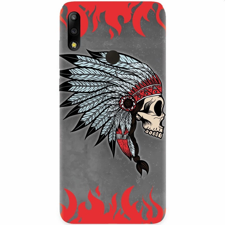 Силиконов калъф за Asus Zenfone Max Pro M2 Череп на индианец