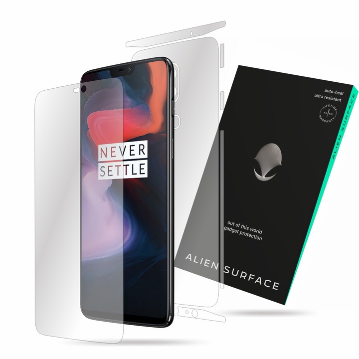 Alien Surface, OnePlus 6, képernyővédő fólia, hátsó, oldal