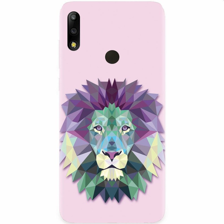 Силиконов кейс за Asus Zenfone Max Pro M2, Polygon Lion