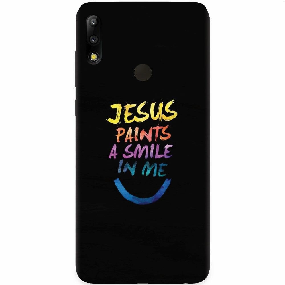 Husa silicon pentru Asus Zenfone Max Pro M2, Jesus Paints A Smile In Me