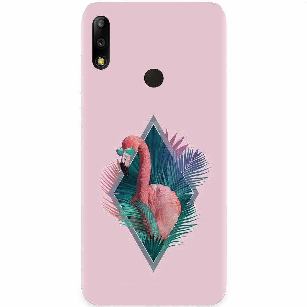 Husa silicon pentru Asus Zenfone Max Pro M2, Flamingo With Sunglass