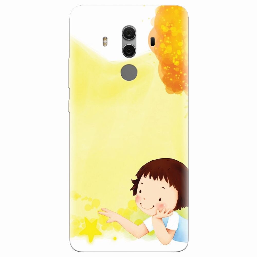Husa silicon pentru Huawei Mate 10 Pro, Child Autumn Paint Hd
