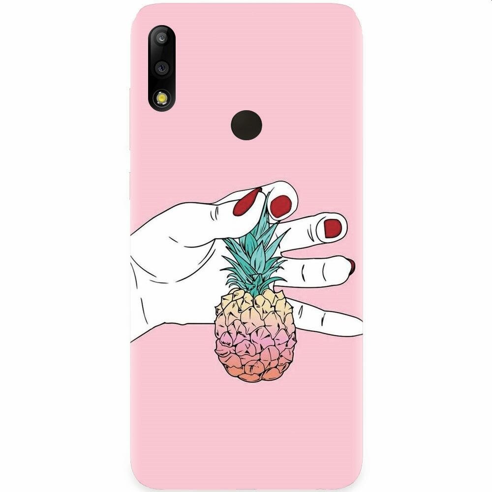 Husa silicon pentru Asus Zenfone Max Pro M2, Rainbow Pinepple