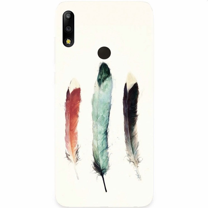 Силиконов калъф, съвместим с Asus Zenfone Max Pro M2, Three Feathers
