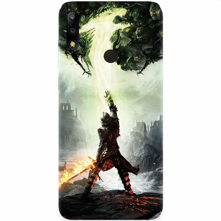 Husa silicon pentru Asus Zenfone Max Pro M2, Green Dragon