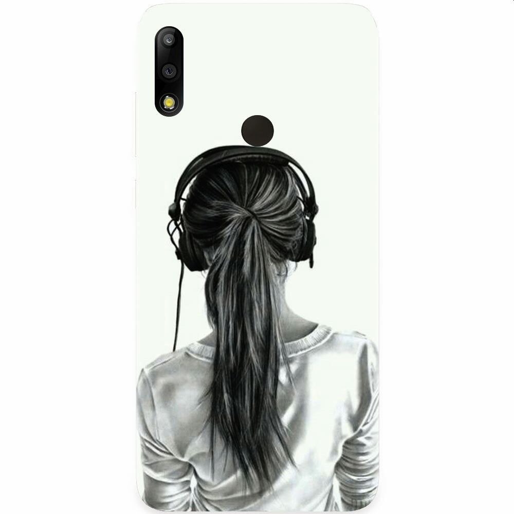 Husa silicon pentru Asus Zenfone Max Pro M2, Girl With Headphone