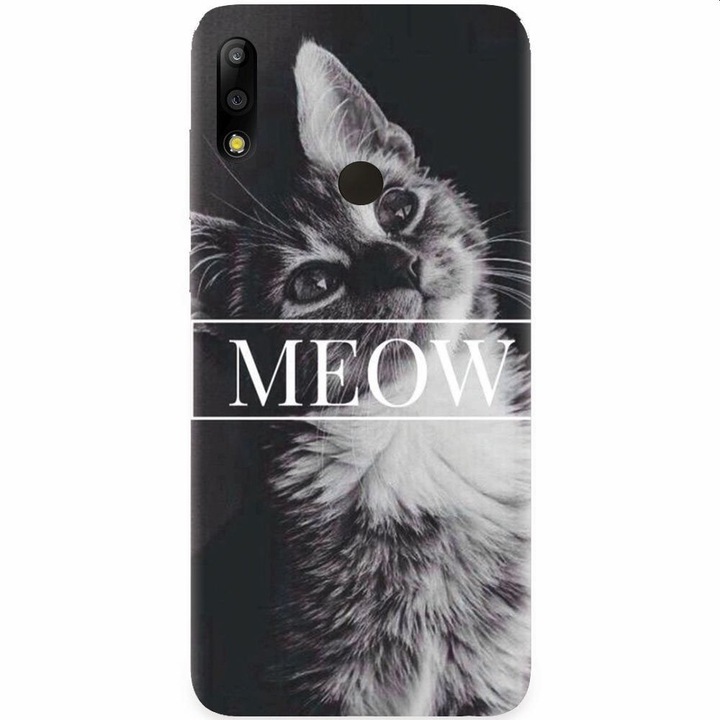 Силиконов кейс съвместим с Asus Zenfone Max Pro M2, Meow Cute Cat