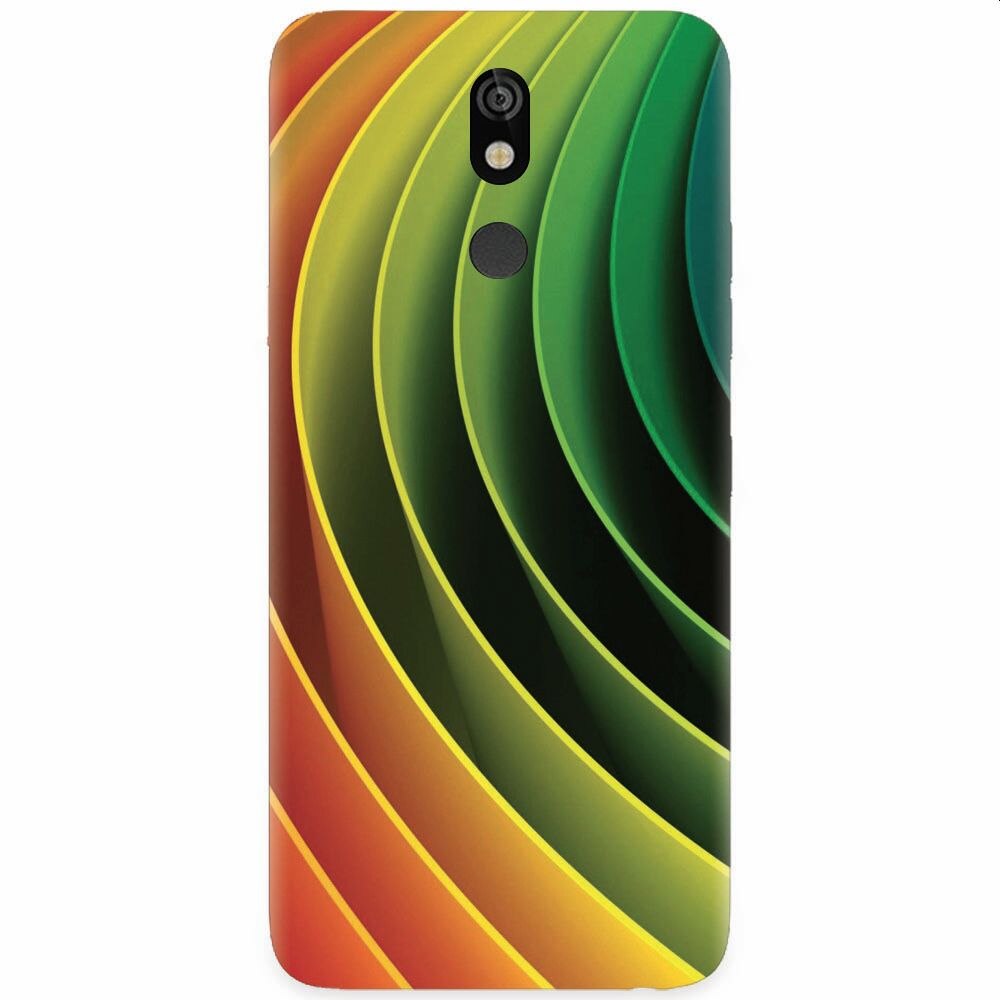 Husa silicon pentru LG K40, 3D Multicolor Abstract Lines