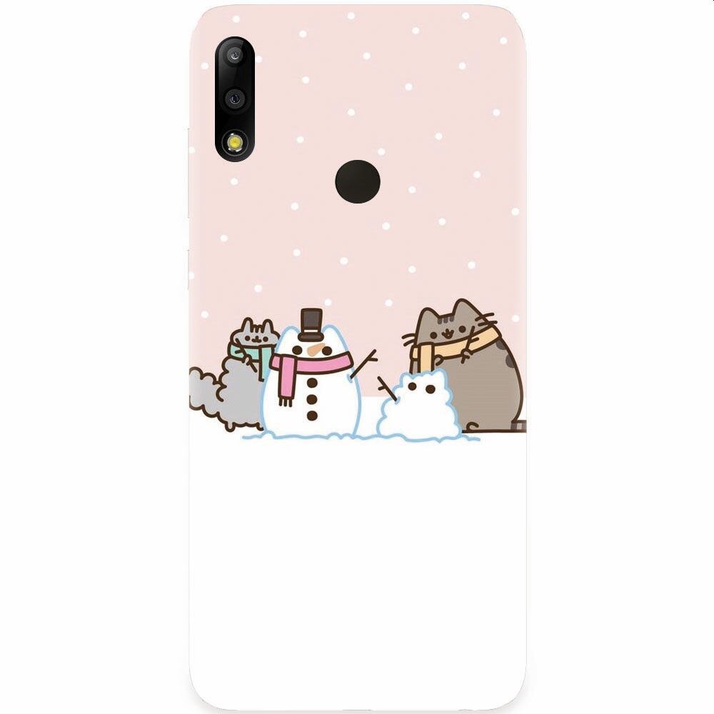 Husa silicon pentru Asus Zenfone Max Pro M2, Cat And Snowman