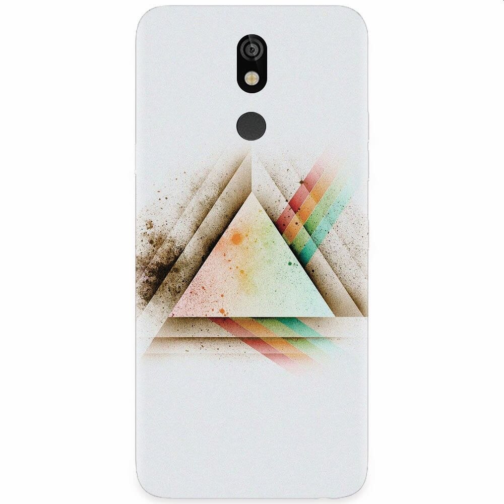Husa silicon pentru LG K40, Abstract Grunge Light Triangle