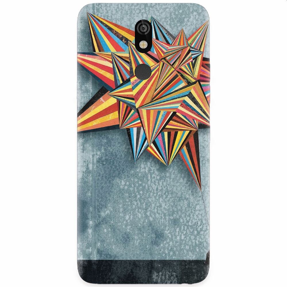 Husa silicon pentru LG K40, Abstract Colorful Balloon Triangles