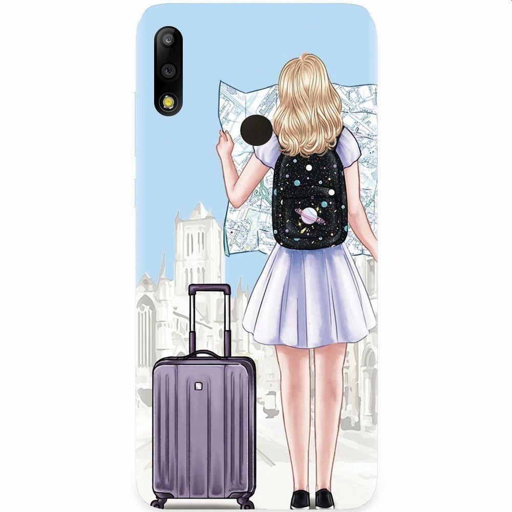 Husa silicon pentru Asus Zenfone Max Pro M2, Travel Girl Searching On Map