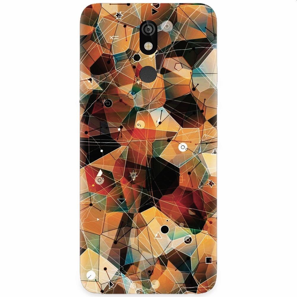 Husa silicon pentru LG K40, Abstract Triangles Connected Lines