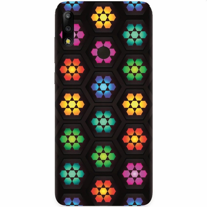 Силиконов калъф, съвместим с Asus Zenfone Max Pro M2, Kaleidoscope Mosaic Patterns
