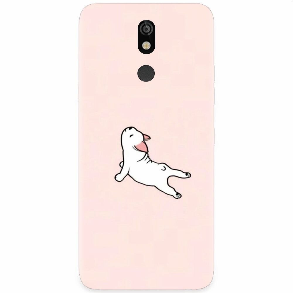 Husa silicon pentru LG K40, Cute Dog Streching