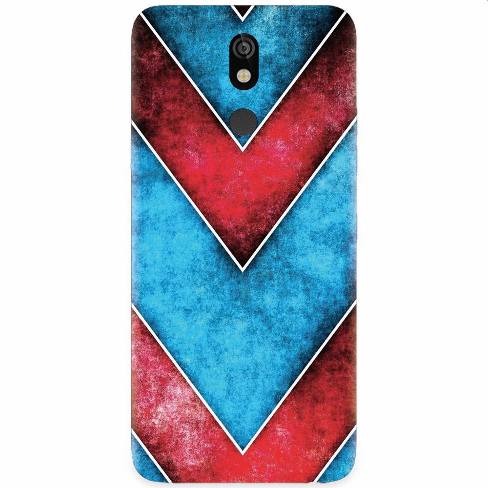 Husa silicon pentru LG K40, Blue And Red Abstract
