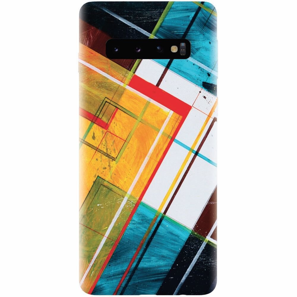 Husa silicon pentru Samsung Galaxy S10 Plus, Abstraction Color Shape