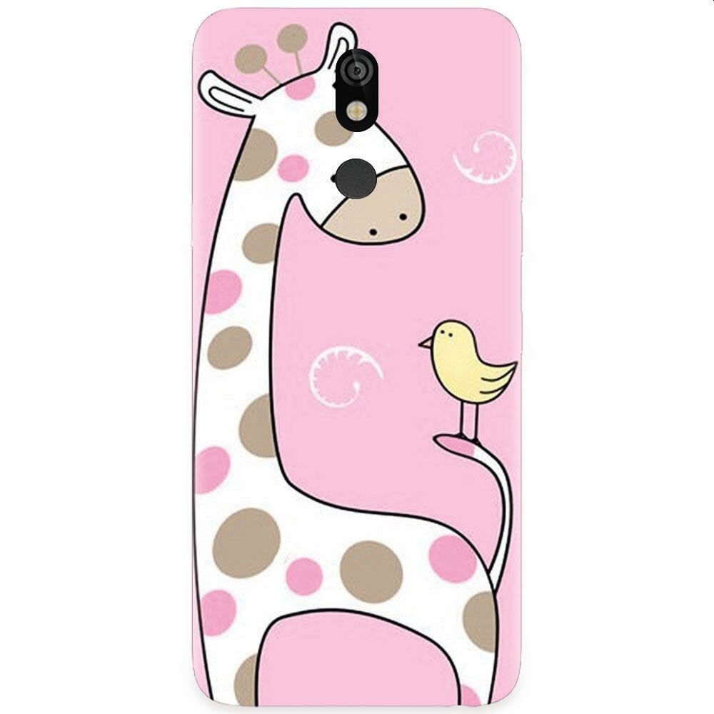 Husa silicon pentru LG K40, Cute Giraffe