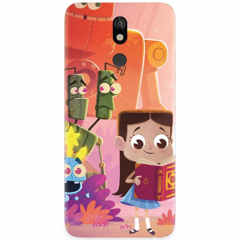 Husa silicon pentru LG K40, Children Kids Robots Illustration Colorful K