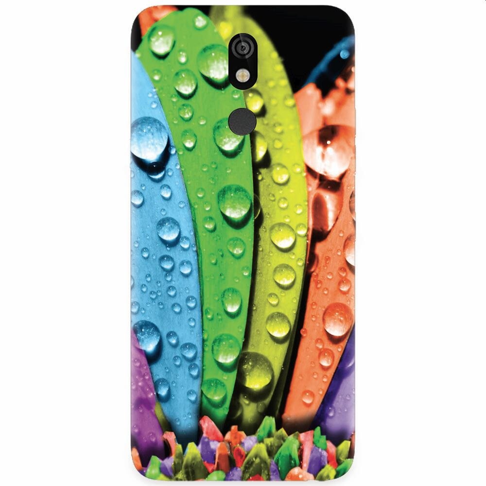 Husa silicon pentru LG K40, Colorful Daisy Petals