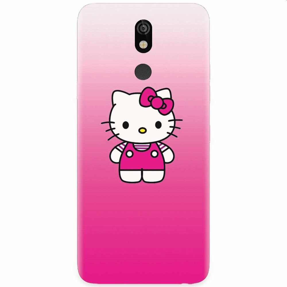 Husa silicon pentru LG K40, Cute Pink Catty