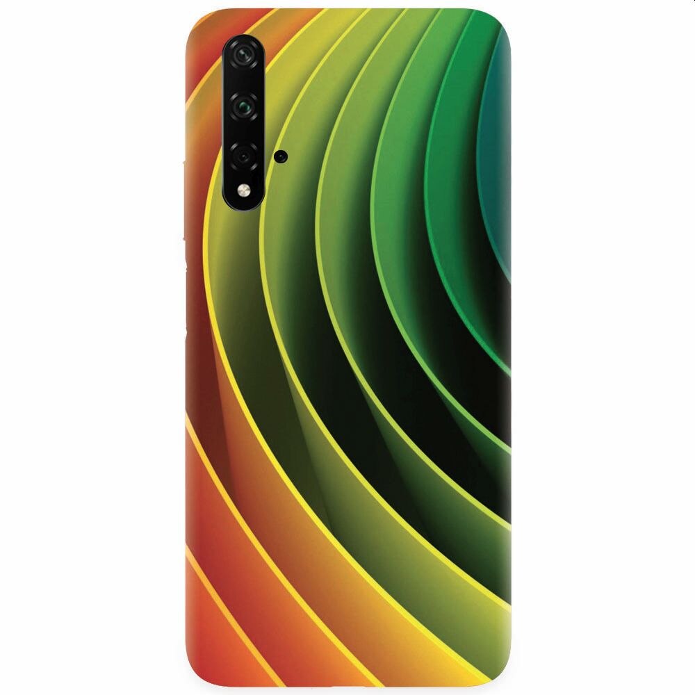 Husa silicon pentru Honor 20, 3D Multicolor Abstract Lines